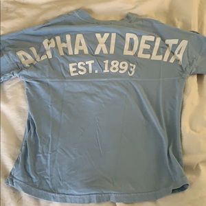 Long sleeve alpha xi delta spirit top